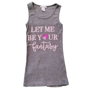 Em & Alfie Tank Top Size S Gray Let Me Be Your Fantasy